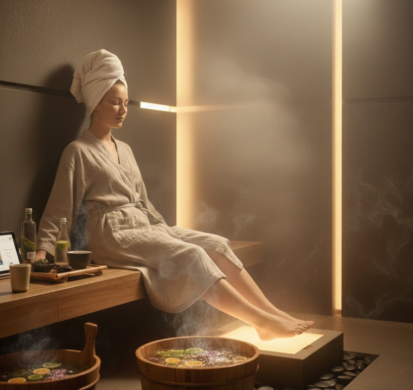 Przewodnik głębokiego odnowy biologicznej po masażu stóp w łaźni parowej