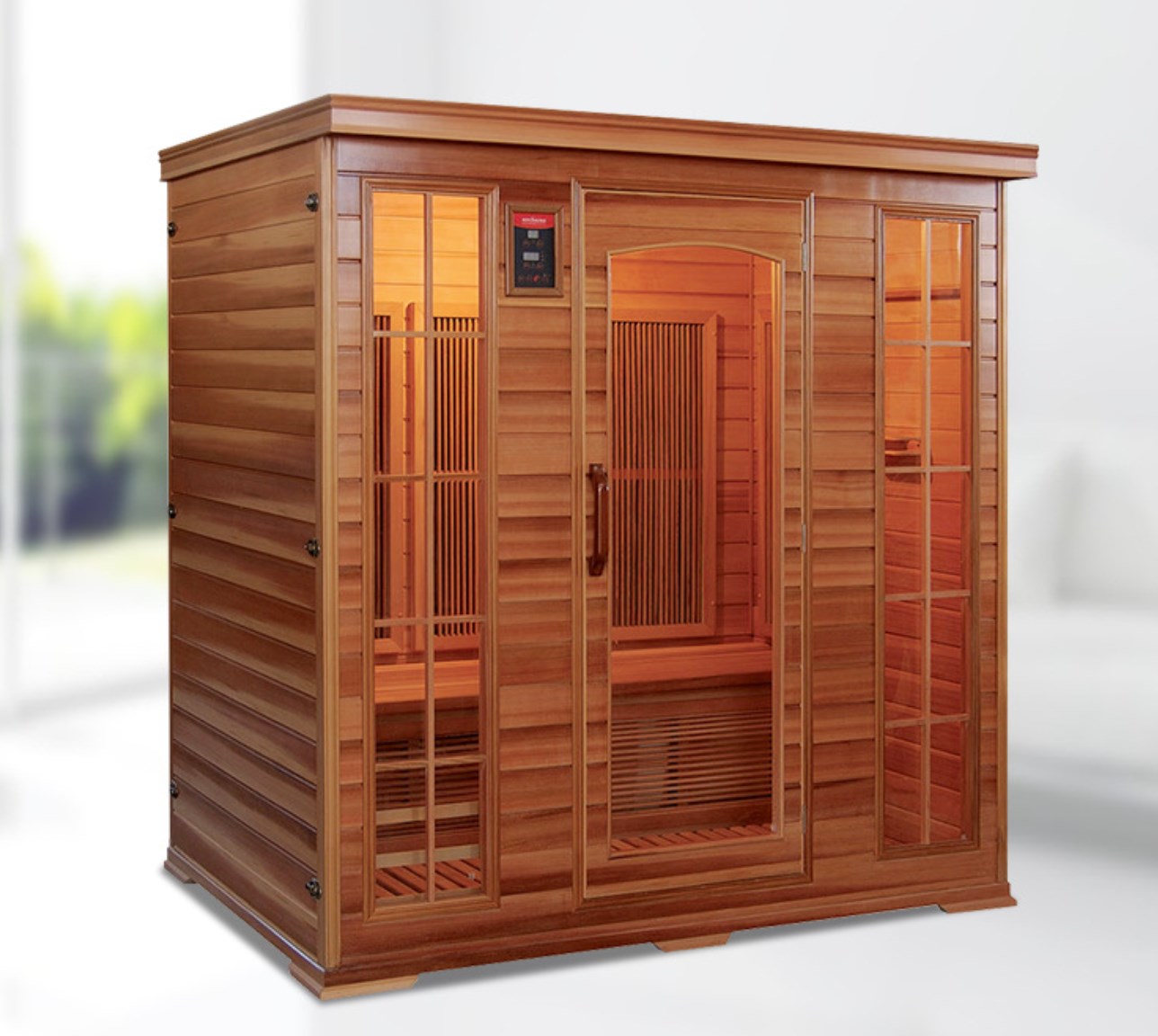 Do użytku domowego Sauna na podczerwień z czerwonego cedru dla 3–4 osób