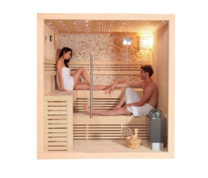 Sauna dla 3–4 osób, cykuta, na podczerwień